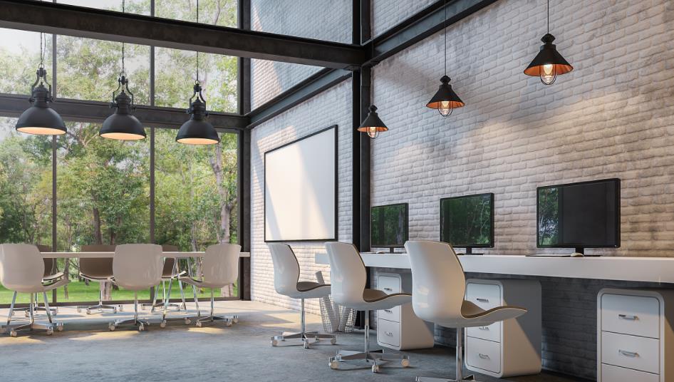 上海流行的工业风办公室设计,办公室无吊顶如何做隔断设计？